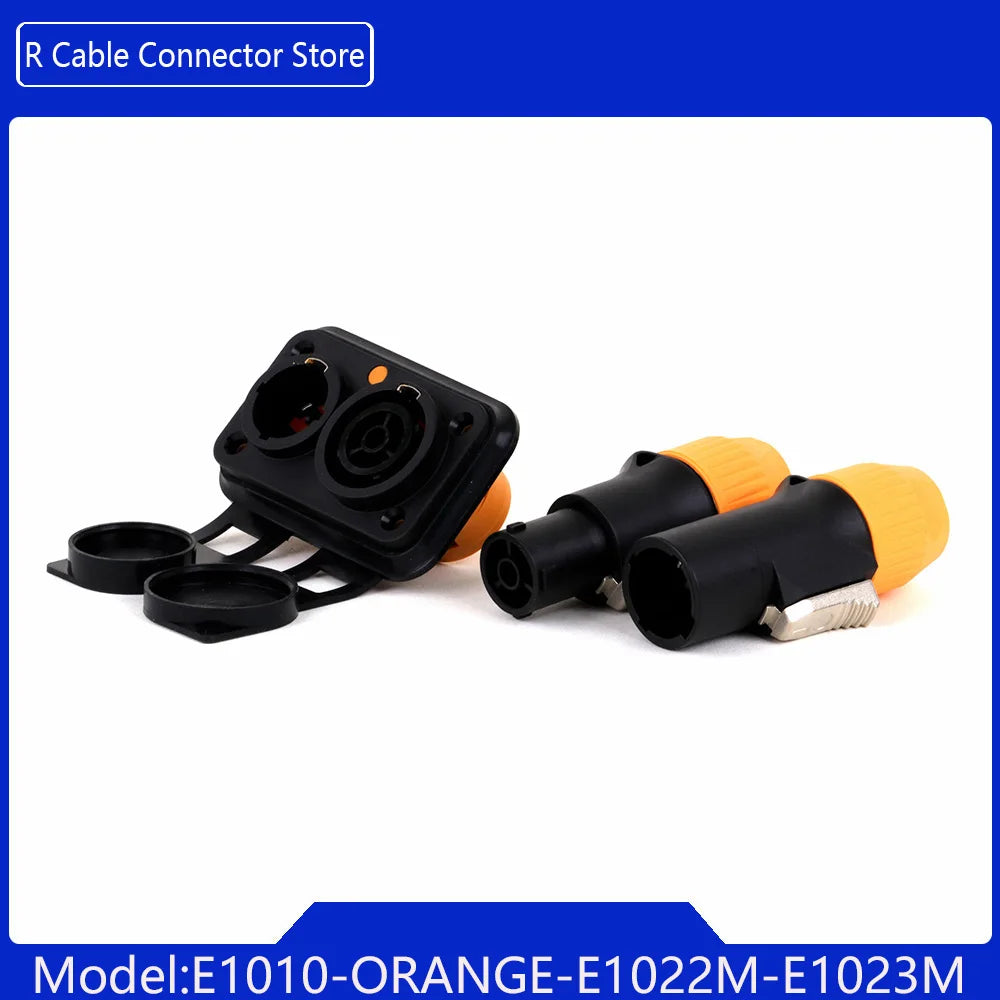 Waterproof True Locking 3Pin Powercon Male/Female Plug Connector In&Output NAC3FX-WP Coupler Panel Mount Chassis Socket Adapter