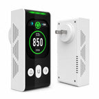 FABISENSE PTH-253N Plug-in CO2 Detector NDIR Air Quality Monitor 400-5000 PPM with Color Display and Adjustable Alarm