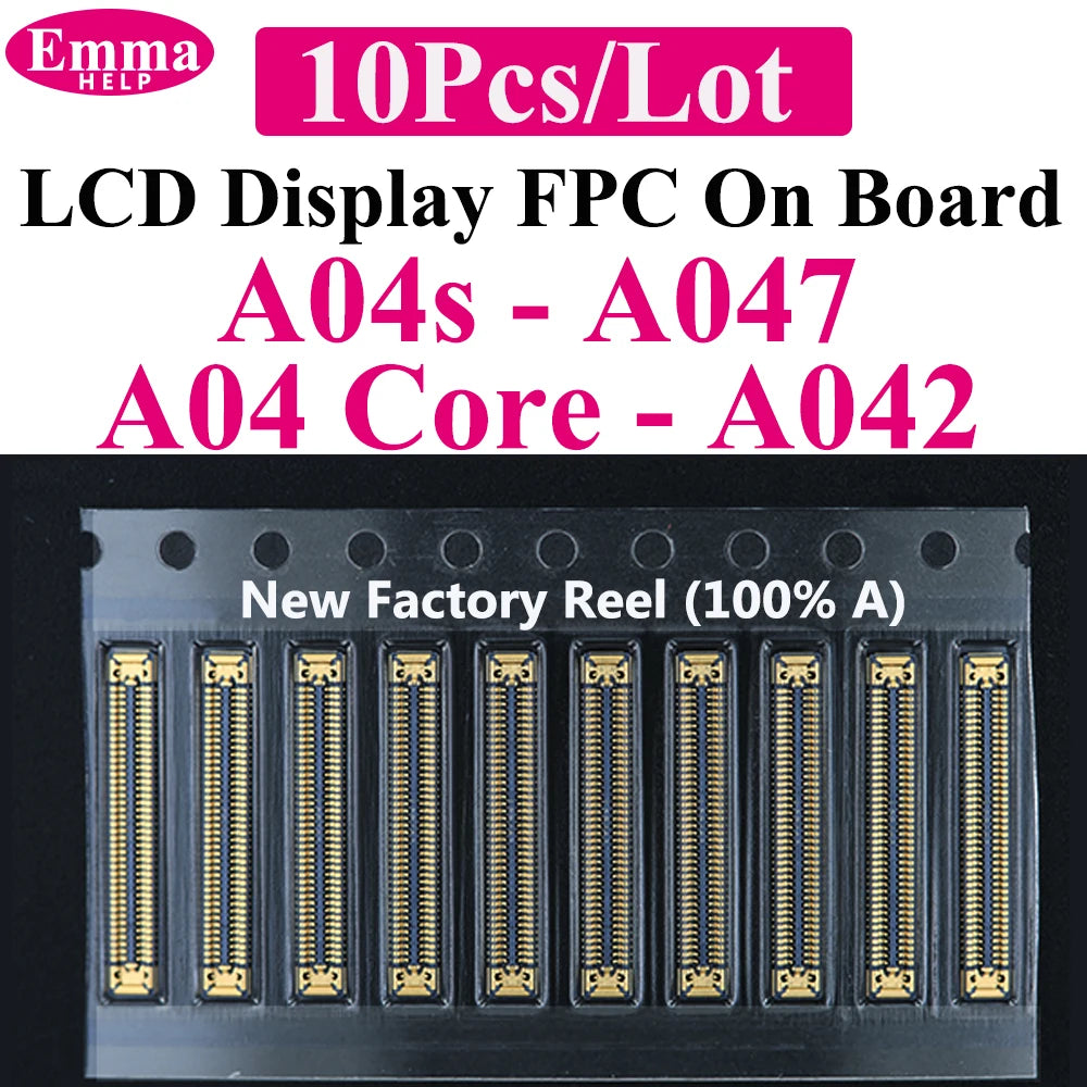 10pcs Connector FPC LCD Screen Motherboard For Samsung A15 A55 A35 A25 A05 A54 A34 A24 A14 A04  Display FPC On Board  78pin