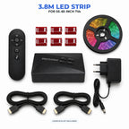 WACUAAO LED HDMI Sync TV Backlight for PS5/Apple TV/Fire Stick, Immersive Gaming Light Strip, Works with External TV Boxes ONLY