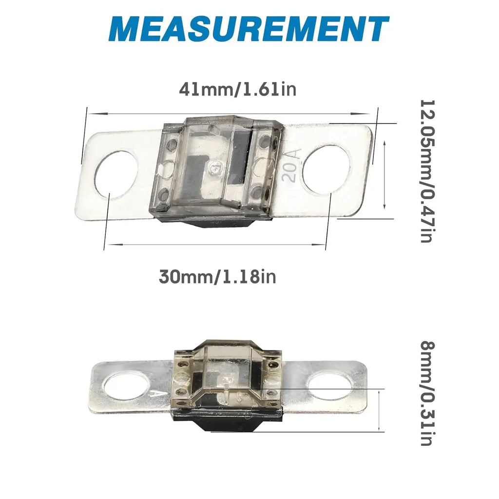 32V-125V Midi / Strip Inline Fuse Holder with Cover and 1Way Bolt-Down Studs Fuse Box Fuse 30A-200A
