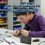 DIY Logic Gate Circuit Soldering Practice Kit Basic Logic Gate Learning Kit with Interactive LED Simulation for STEM Education