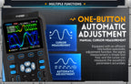 FNIRSI DPOX180H Handheld Dual Channel Digital Oscilloscope 180MHz-3DB 2 In 1 Function Signal Generator Fluorescence Display ZOOM