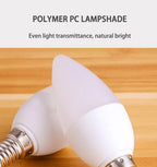 6Pcs  led Light bulb E14 E27 LED Lamp Indoor Warm Cold White Light 3W 6W 9W 12W 15W 220V LED Candle Bulb Home Decor Chandelier