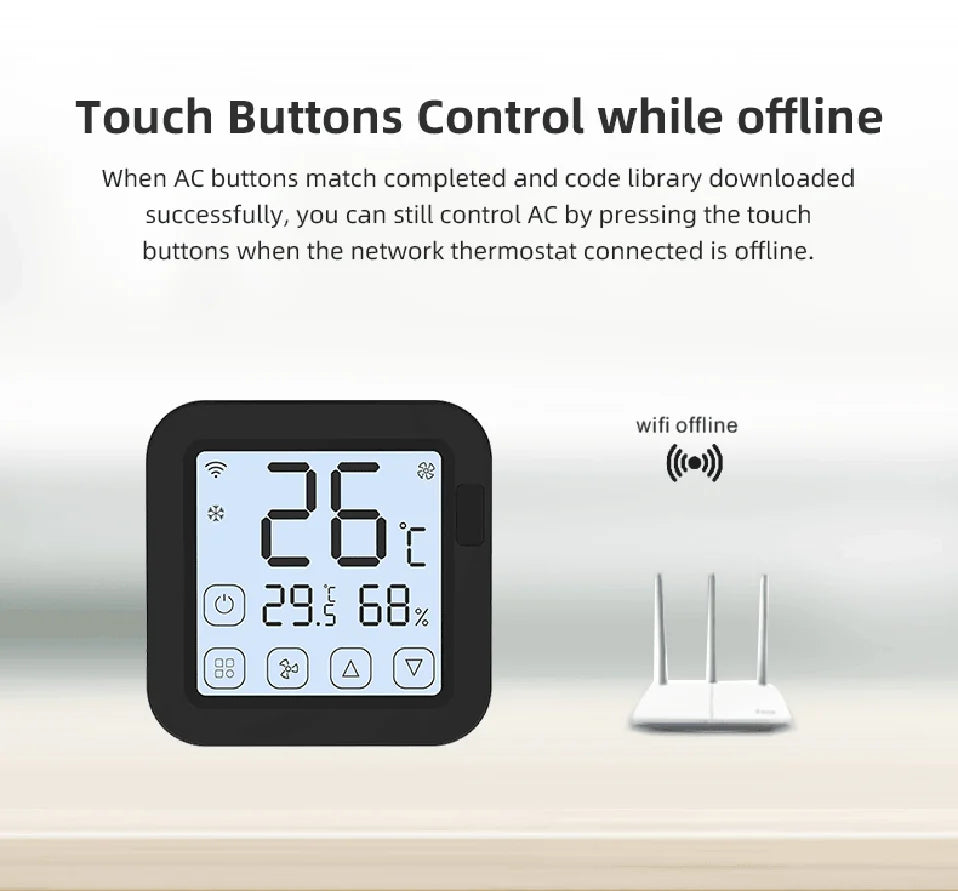 Thermometer Hygrometer With Tuya Temperature Humidity Sensor and AC Remote Backlight Support Work With Yandex Alexa SmartLife