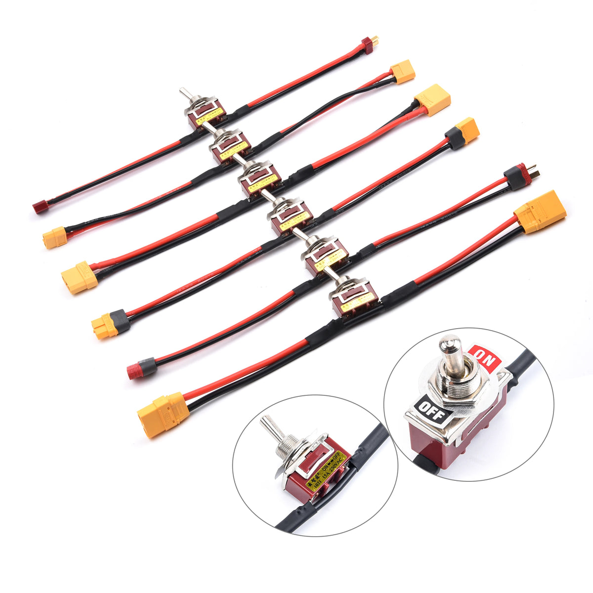 Large Current High Load Power Supply Switch with T Plug XT60 XT90 Connector for RC Aircraft Model ESC Battery Parts
