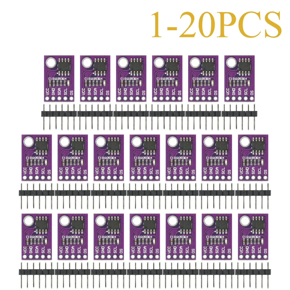 1-20PCS LM75 Temperature Sensor Module High Speed I2C IIC Interface High Precision Development Board For Arduino LM75A
