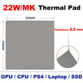 22W 100X50 /100x100 Thermal Pad Silicone Sheet 1mm 1.5mm 2mm 3mm Silicon Thermal Pads Gap Filler Cpu Gpu