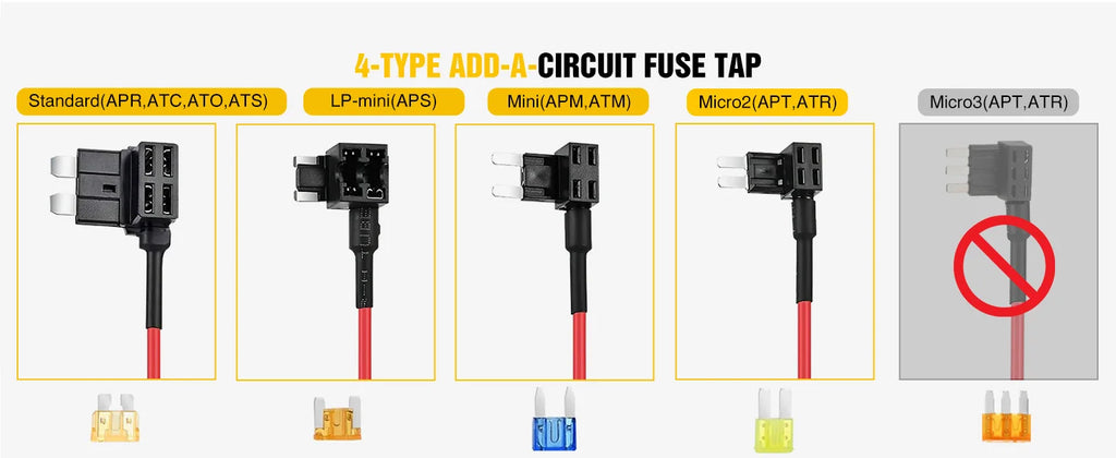 Nilight Automotive Fuse Tap Kit, Car Fuse Adapter Assortment Set, Add-A-Circuit Fuse Holder with Wire and Fuse, Automotive Electrical Accessories for Car Truck SUV, 10PCS/12PCS Combo Set