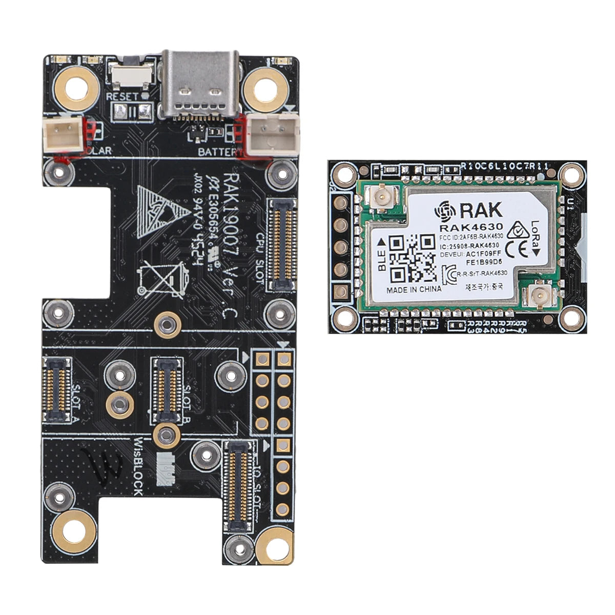 RAK Wireless WisBlock Meshtastic Starter Kit NRF52840 RAK19007+RAK4631 LoRa Module for LoRaWAN IoT With 868MHz 915MHz Antenna