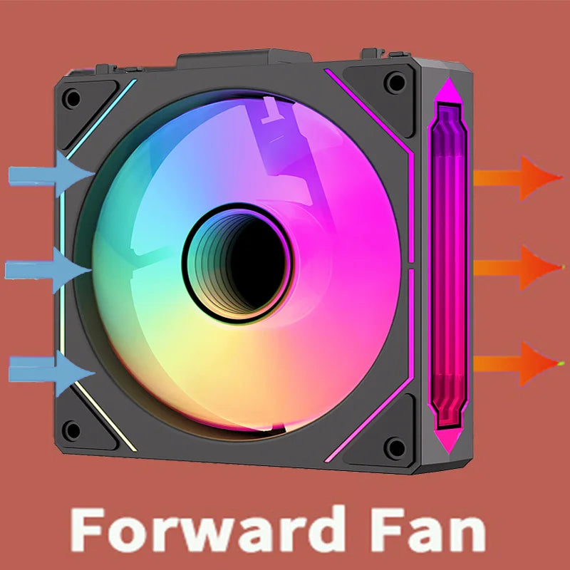Coolcirc ARGB Infinity Mirror PC Case Fan - 3-Pack 120mm Free Wire-Splicing Cooling Fan with PWM Silent Fan for Computer Case