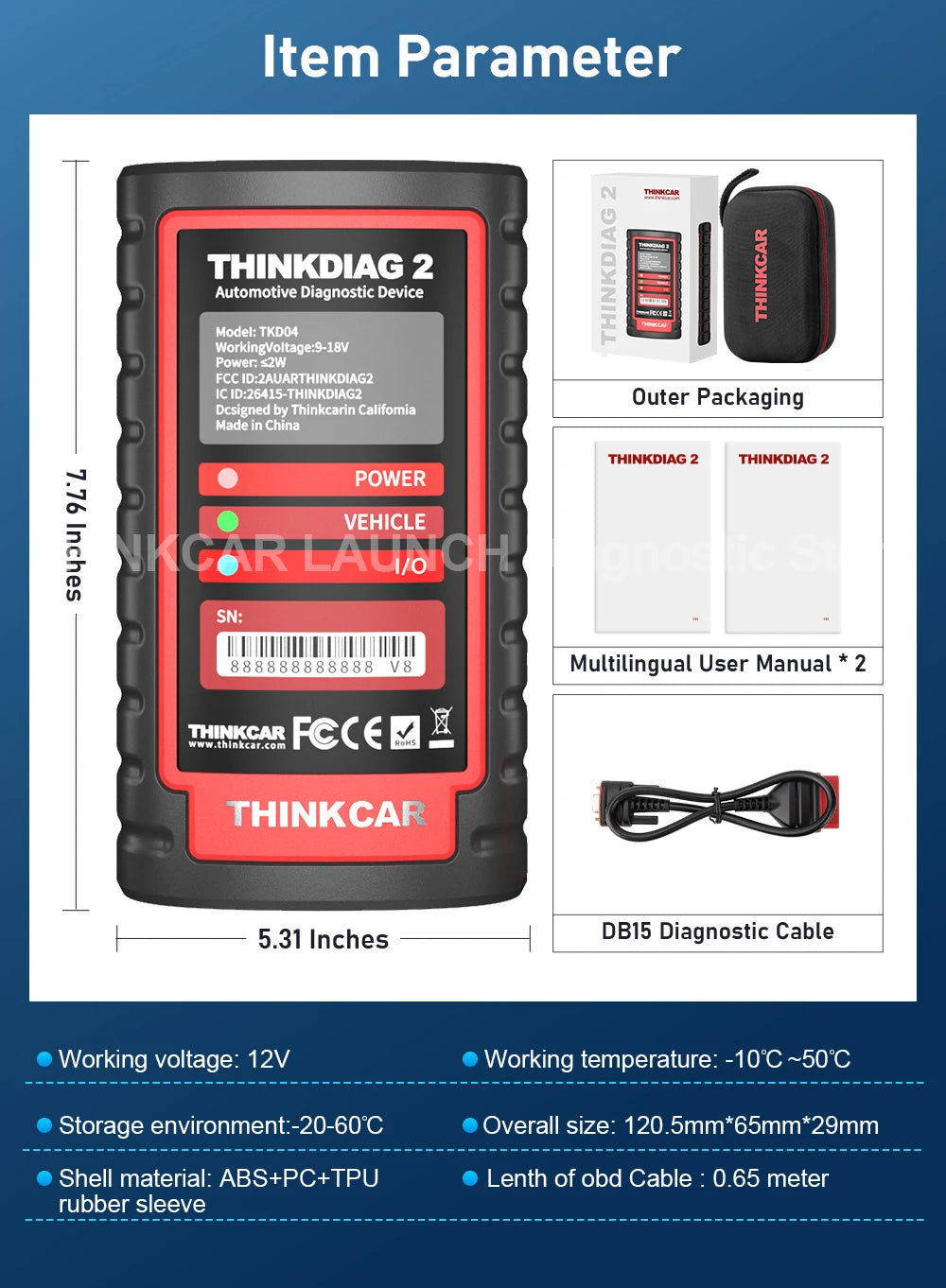 2026 Thinkcar ThinkDiag 2 Ediag Plus ALL Software Canfd Protocol 15 Reset OBD2 Diagnostic Tool Bi-Directional ECU Coding