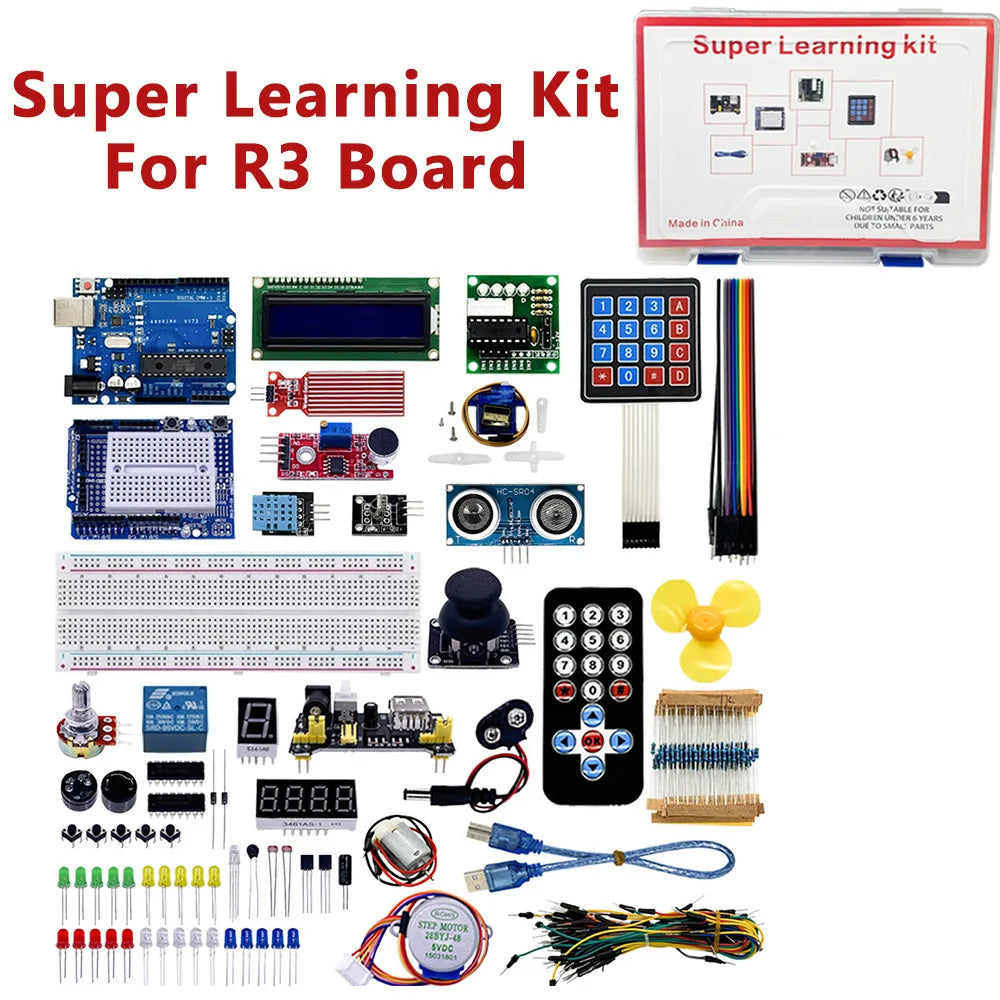 Electronic Starter Kit RFID Upgrade Kit for arduino R3 board 830-Hole Breadboard Super Starter Learning Kit for ATmega328P
