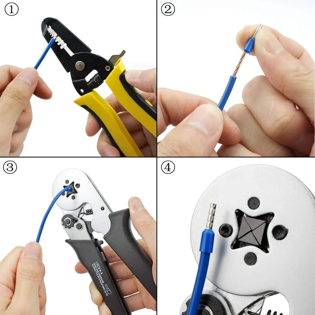 1000PCS Pack E0508 E7508 E1008 E1508 E2508 Insulated Ferrules Terminal Block Cord End Wire Connector Electrical Crimp Terminator