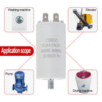 CBB60 Washing Machine Pump Starting Capacitor:4uf,5uf,6uf,8uf,10uf,12uf,14uf,15uf,20uf,25uf,30uf,35uf,40uf,45uf,50uf,60uf 450VAC