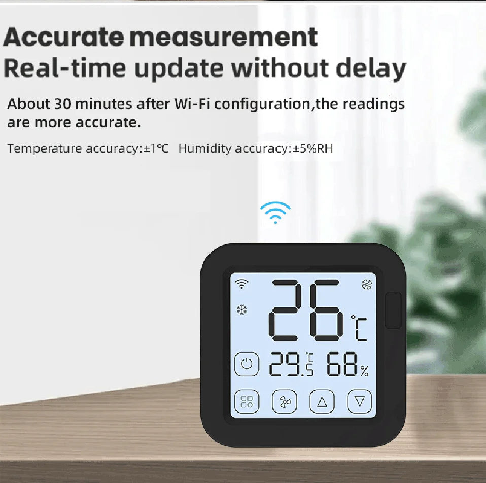 Thermometer Hygrometer With Tuya Temperature Humidity Sensor and AC Remote Backlight Support Work With Yandex Alexa SmartLife
