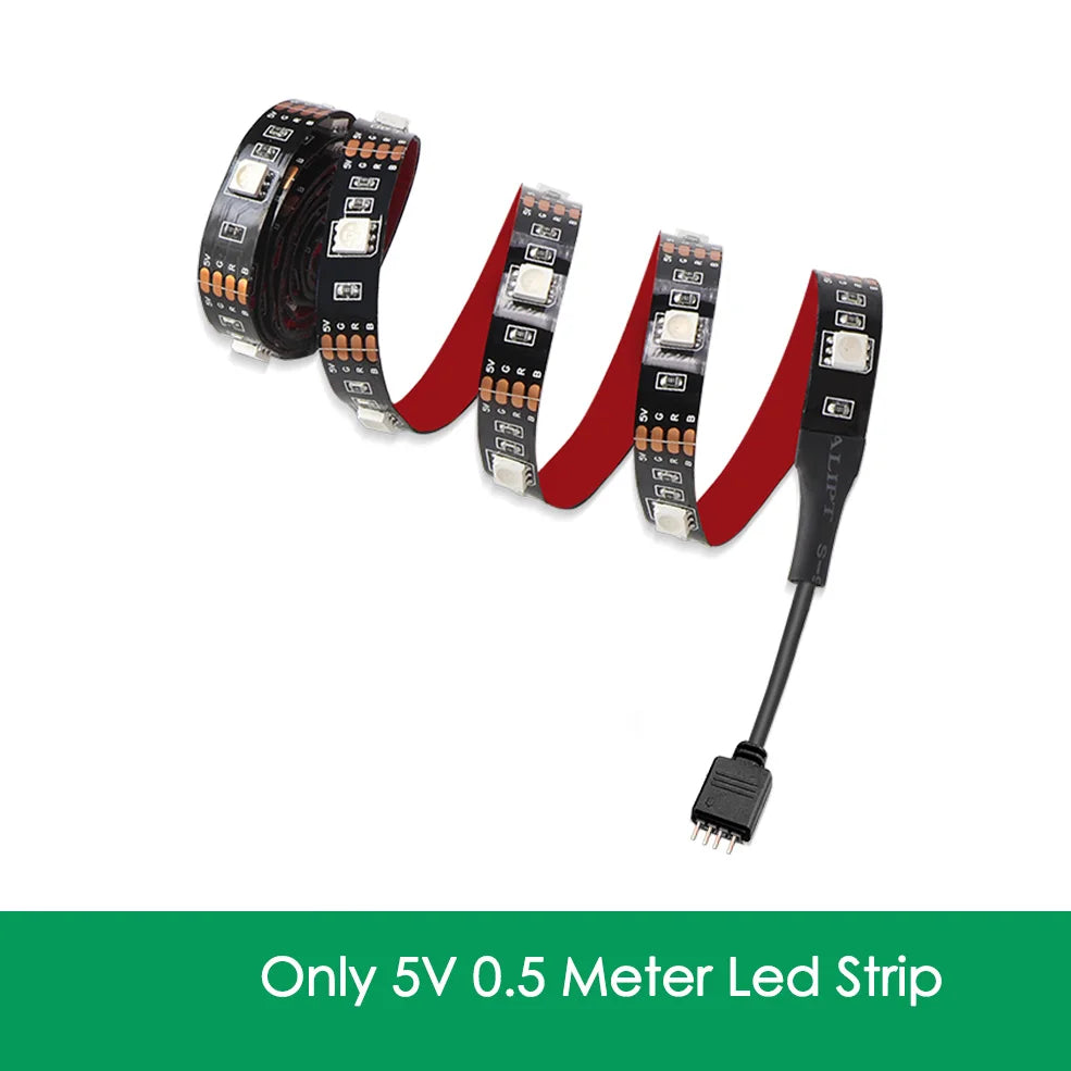 USB Bluetooth RGB Led Strip Light Battery Powered Scooter Flexible Diode Tape Led Backlight For Bicycle Skateboard Bike Lighting