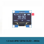 1.3 Inch OLED Display Module 1.3" IIC I2C SH1106 128X64 4Pin Blue/White OLED Screen Module for Arduino IDE/Raspberry Pi
