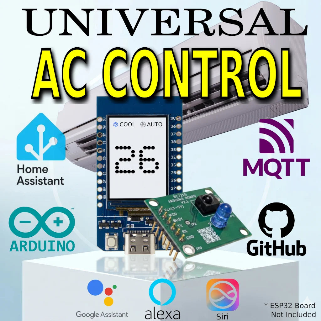 BC7215 / BC7215A Universal AC(Aircon) Control Board / IR Blaster / Decoder IR Tx/Rx Board, for ESP32, ESP8266, STM32
