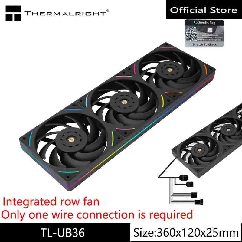 Thermalright TL-UB36/24 Integrated row fan,120x25mm,One-line connection to the motherboard，high-performance chassis cooling fan