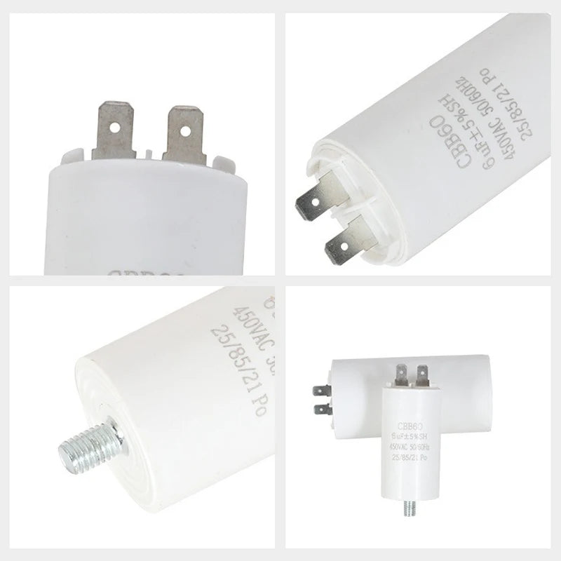 CBB60 Washing Machine Pump Starting Capacitor:4uf,5uf,6uf,8uf,10uf,12uf,14uf,15uf,20uf,25uf,30uf,35uf,40uf,45uf,50uf,60uf 450VAC