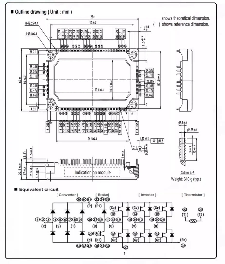 7MBR150XNE120-50 inverter inverter power IGBT power module 150A1200V