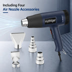 2000W Heat Gun Professional Hot Air Gun Adjustable Temperature 60-600 D 4 Nozzles for DIY Stripping Paint Shrinking PVC and Home