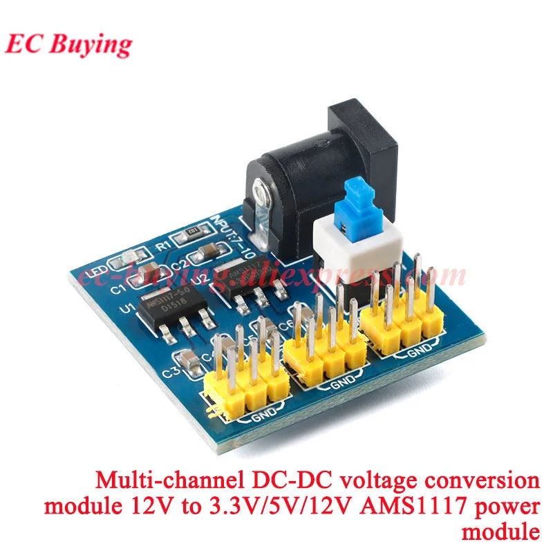 AMS1117 LM7805 Multi Channel Way Voltage Regulator Convertor Board Power Module Type-C AMS1117-1.2V/1.5V/1.8V/2.5V/3.3V/5.0V