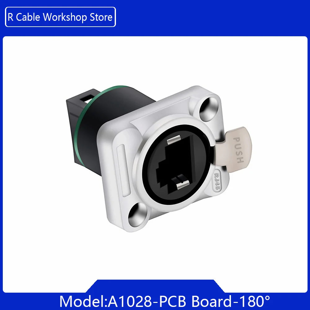 1pc D Type RJ45 Network 8P8C Female Panel Mount PCB Socket RJ45 CAT5/5E/6 Ethernet Extension Adapter Industrial RJ45 Connector