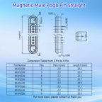 Waterproof Magnetic Pogo Pin 4 Position Cable Connector High Current 3A USB Type-C 2.2 MM THT Spring Loaded Strong Force 500G