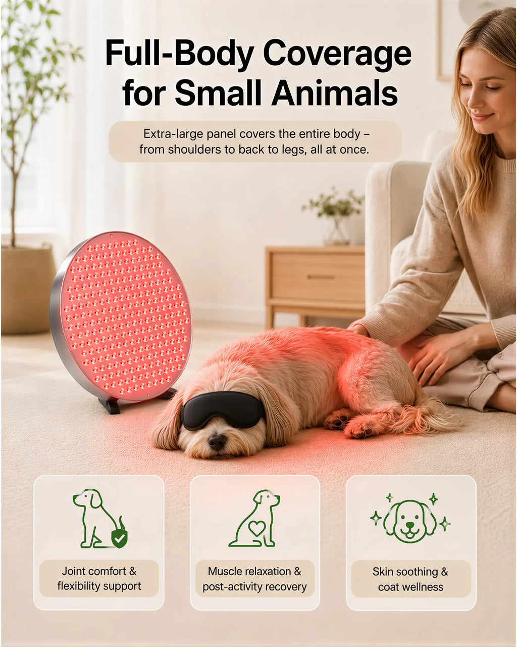 250 LED Red Light Therapy Panel 660nm 850nm Near Infrared Light 1:1 Dual Wavelength Full Body Lamp with Adjustable Stand Hands Free Home Wellness Skin Care Muscle Recovery Support for Back Neck Shoulder Legs Men Women Pets