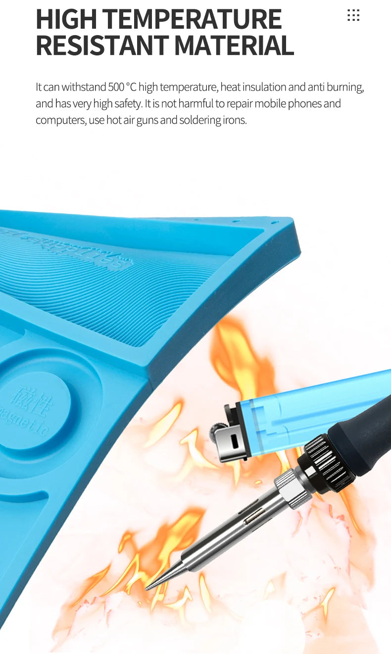 Drone Professional Maintenance Work Pad with Magnetic Insulation Heat-resistant Workbench Anti-scalding Mat for Soldering