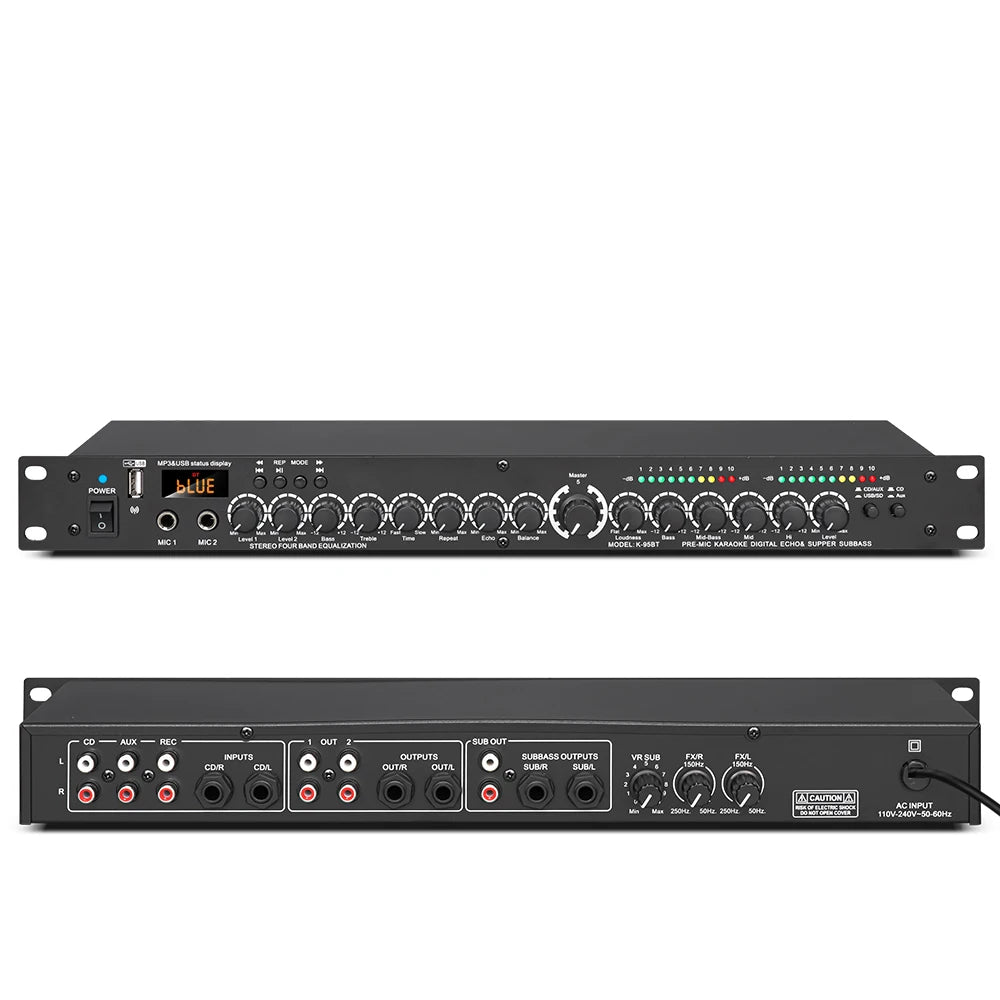 E5 Professional Digital Reverb Multi-Effects Dsp Processor Audio Processor Equalizer
