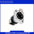 1pc D Type RJ45 Network 8P8C Female Panel Mount PCB Socket RJ45 CAT5/5E/6 Ethernet Extension Adapter Industrial RJ45 Connector