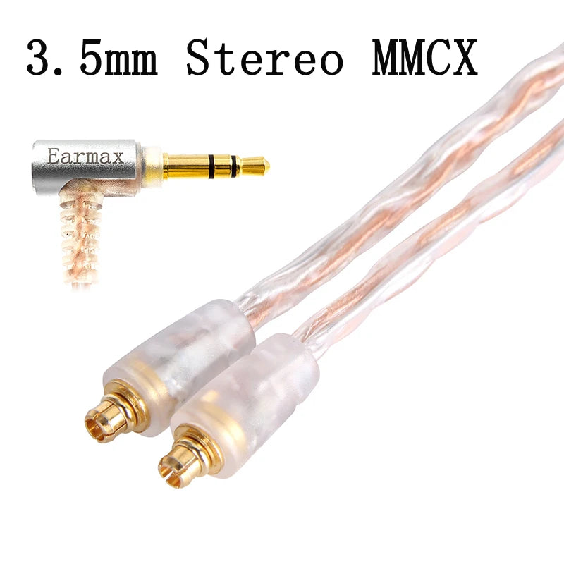 8 Core Silver Plated 2.5/3.5/4.4mm Balanced Cable To MMCX Connector Hifi Upgrade Cable For SE215 SE315 SE535 SE846