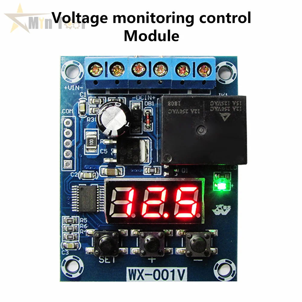 DC12V Voltage Detection Module Relay Switch Charging Discharge Monitoring Protection Power Supply Accessories