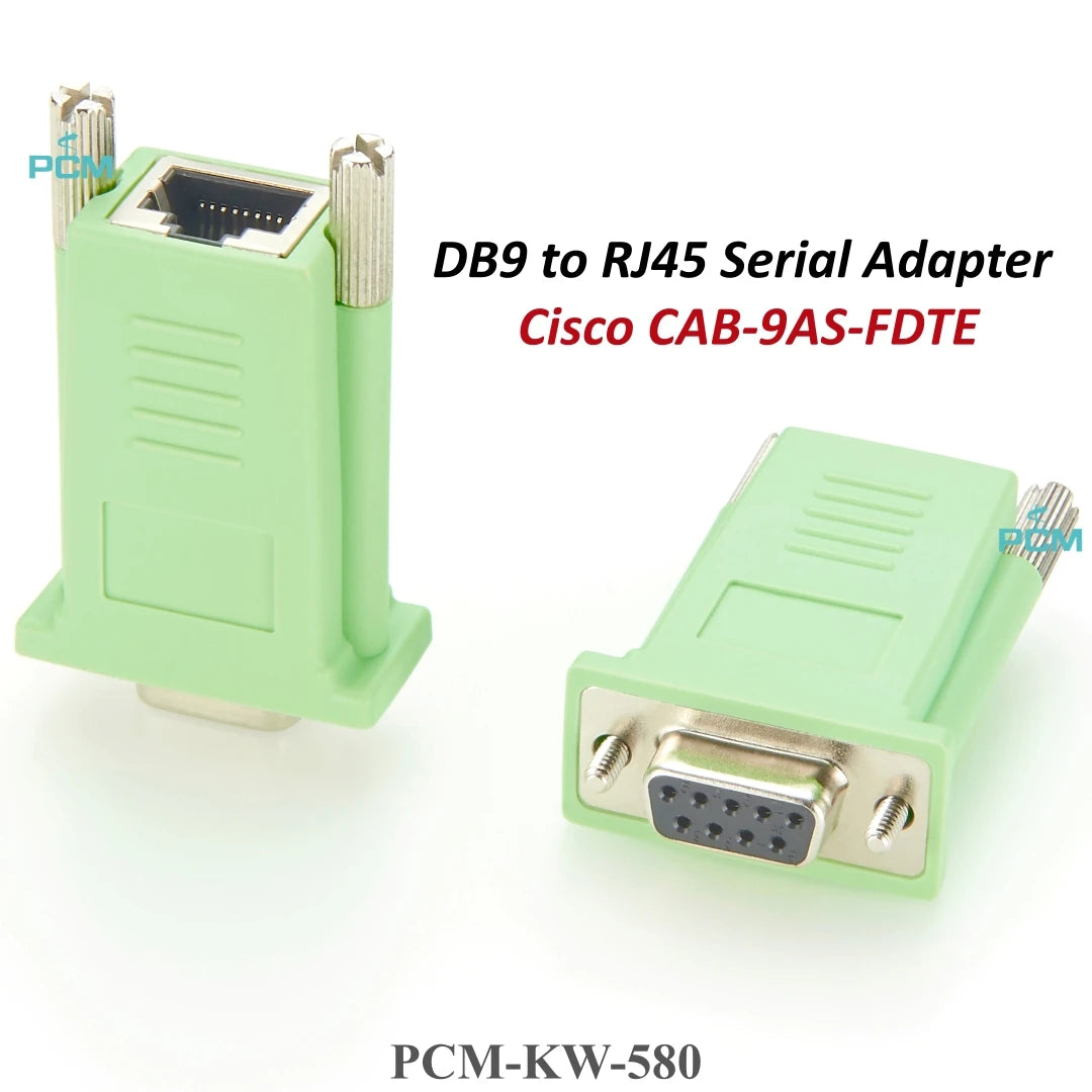 DB9 to RJ45 Female Socket Jack Console Adapter Connector Cable Cisco Compatible CAB-9AS-FDTE for RS232 Terminal POS Modem