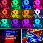 Smart RGB Neon Rope Light Waterproof LED Strip APP Remote Control Music Sync Tuya Alexa Google Home Decor Lamp