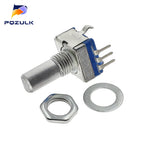 5PCS EC11 Audio Encoder 20 Position Rotary Encoder Code Switch 3Pin Plug-in Type 15mm Half Shaft