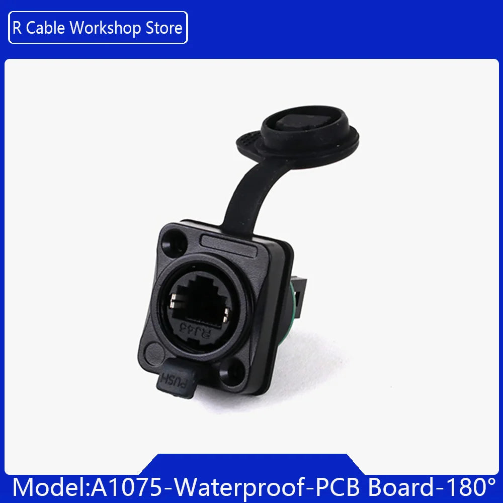 1pc D Type RJ45 Network 8P8C Female Panel Mount PCB Socket RJ45 CAT5/5E/6 Ethernet Extension Adapter Industrial RJ45 Connector