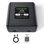 OVONIC D15 Dual LiPo Battery Charger 30W AC100-240V Balance Charger for 1S-3S LiPo Batteries High Power Fast Charging