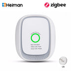 HEIMAN Standard Zigbee Combustible Gas Sensor – Natural Gas & LPG Leak Detector for Smart Home Security Alarm