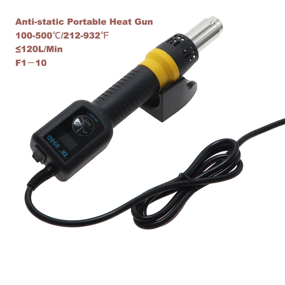 Anti-static Portable Heat Gun 750W Hot Air Gun Portable Digital Adjustable Temperature Heat Air Desoldering Gun For Phone Repair
