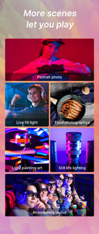 Ulanzi VL120 RGB Camera Light with Diffuser 2500-9000K CRI 95+ 3100mAh LED Video Light Panel for Camera Phone Photography Lights