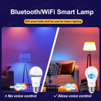 Tuya E27 Led Lamp App Control Bluetooth /WiFi Led Light Bulbs 15W RGB CW WW Smart Bulb Works With Amazon Alexa Google Assistant