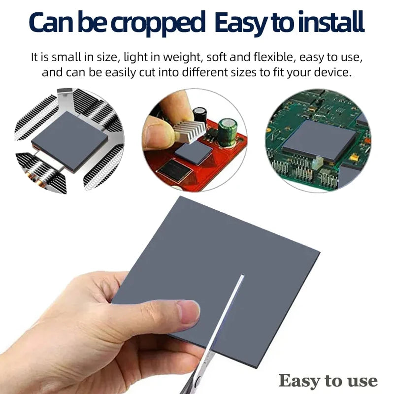 22W/mk 3.0mm Heat Conducting Thermal Pad Computer Laptop GPU VGA Card CPU Heatsink Cooling Conductive Silicone Grease Sheet