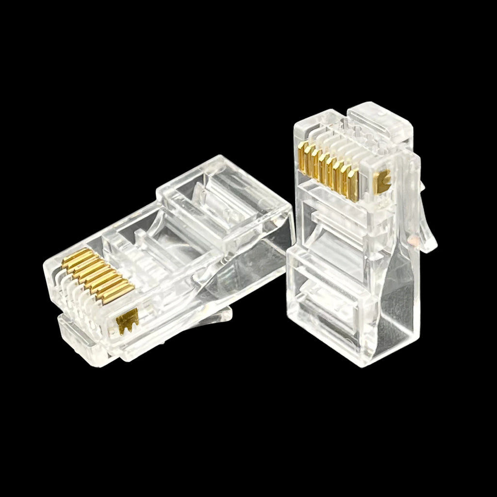 COMNEN  RJ45 Cat5/6/6A Pass Through Connectors Modular Plug , EZ to Crimp Modular Plug for Solid Or Stranded UTP Network Cable