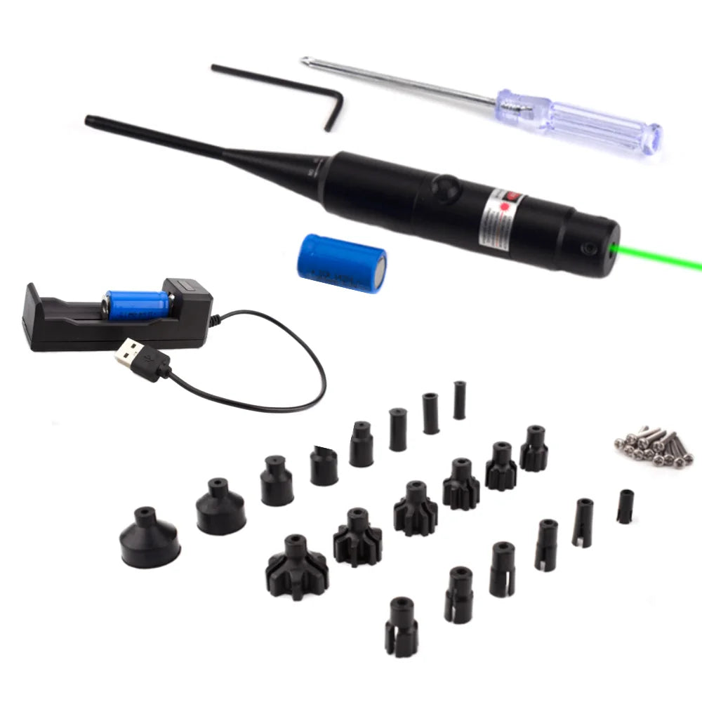 Universal Laser Bore Sight Kit .177 .22 to.64 Rifle Collimator Boresighter Laser Pointer Collimator Sight