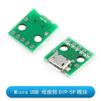 5pcs Micro Mini  A Male USB 2.0 3.0 A Female USB B Connector Interface to 2.54mm DIP PCB Converter Adapter Breakout Board