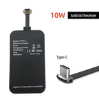 10W 5V Wireless Receiver Coil for IPhone5 6 7 Type C Universal Wireless Charging Adapter for Samsung Huawei Xiaomi